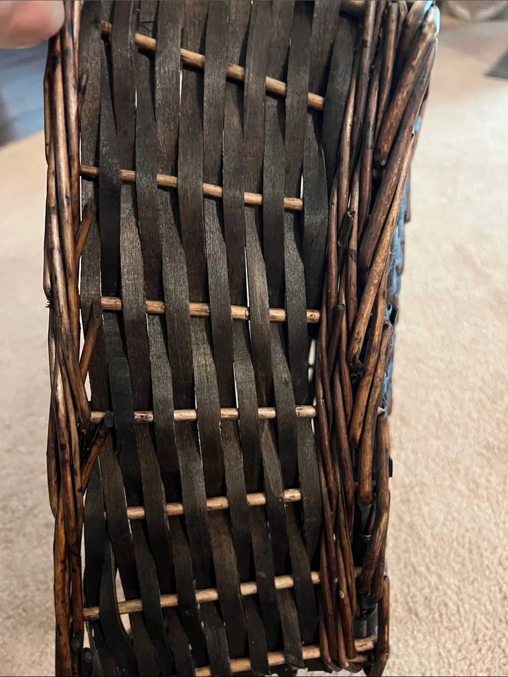Woven Dark Brown Storage Basket by